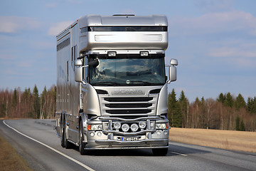 Image showing New Scania Horsebox on the Road