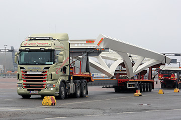 Image showing Scania Truck Transports Oversize Load