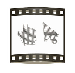 Image showing Set of Link selection computer mouse cursor on white background. The film strip