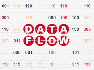 Image showing Information concept: Data Flow on wall background