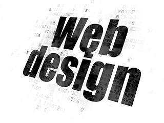 Image showing Web design concept: Web Design on Digital background