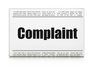 Image showing Law concept: newspaper headline Complaint