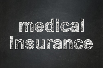 Image showing Insurance concept: Medical Insurance on chalkboard background