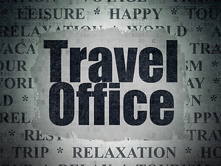 Image showing Travel concept: Travel Office on Digital Data Paper background