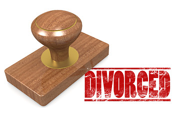 Image showing Divorced wooded seal stamp