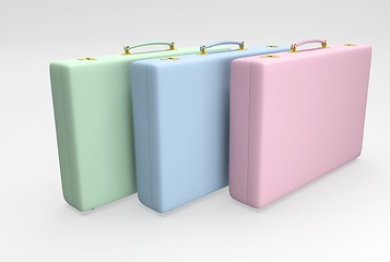 Image showing color elegant suitcases