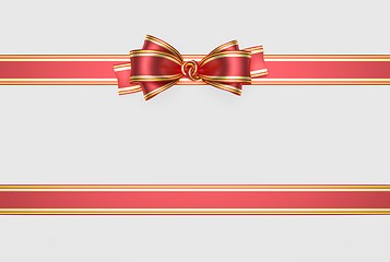 Image showing red ribbon and bow