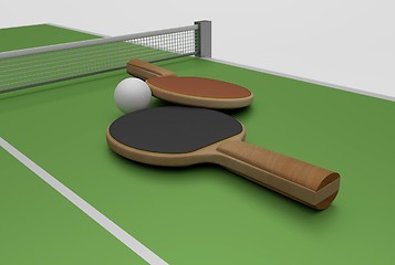 Image showing ping pong and table