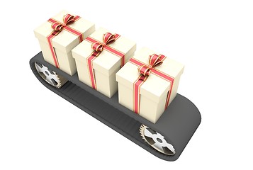 Image showing conveyer belt and gifts