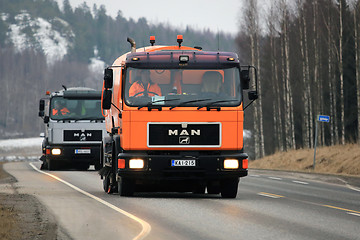 Image showing Two MAN Sweeper Trucks