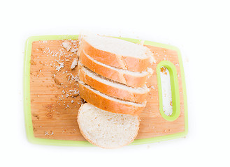 Image showing bread  on cutting board