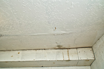 Image showing water damage to ceiling from rain leak