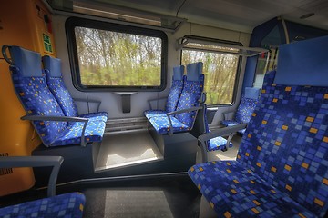 Image showing Inside of high speed train compartment