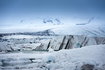 Image showing Icebergs at glacier lagoon 