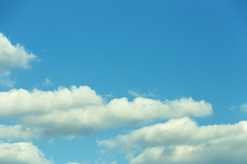 Image showing White clouds on evening blue sky