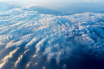 Image showing Big white cloud and blue sky background