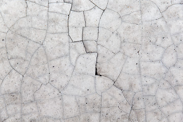 Image showing cracked gray concrete wall texture