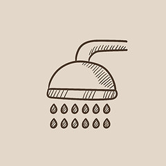 Image showing Shower sketch icon.