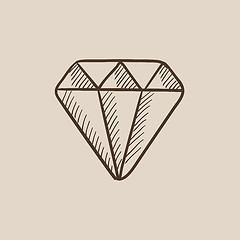 Image showing Diamond sketch icon.