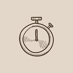 Image showing Stopwatch sketch icon.