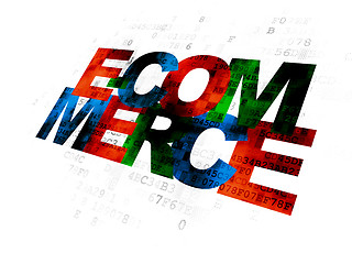 Image showing Business concept: E-commerce on Digital background