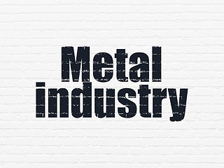 Image showing Manufacuring concept: Metal Industry on wall background