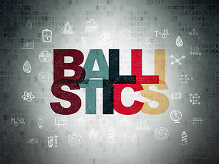 Image showing Science concept: Ballistics on Digital Data Paper background