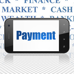 Image showing Money concept: Smartphone with Payment on display