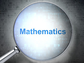 Image showing Education concept: Mathematics with optical glass