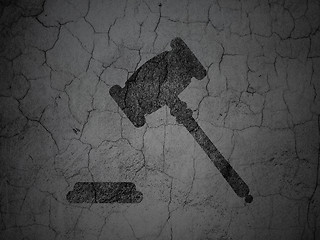 Image showing Law concept: Gavel on grunge wall background