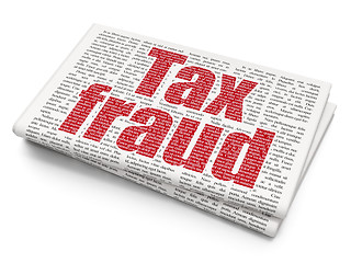 Image showing Law concept: Tax Fraud on Newspaper background