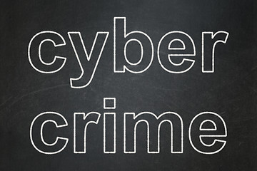 Image showing Safety concept: Cyber Crime on chalkboard background