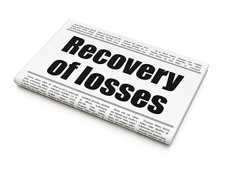 Image showing Banking concept: newspaper headline Recovery Of losses