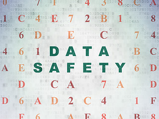 Image showing Information concept: Data Safety on Digital Data Paper background