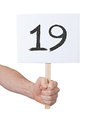 Image showing Sign with a number, 19