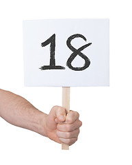 Image showing Sign with a number, 18