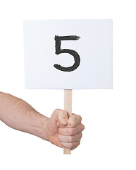 Image showing Sign with a number, 5