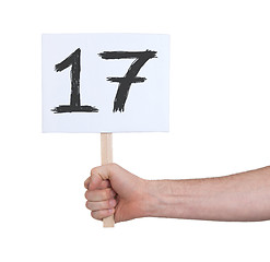 Image showing Sign with a number, 17