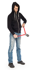 Image showing Robber with red bolt cutters