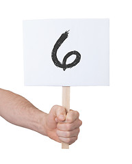 Image showing Sign with a number, 6