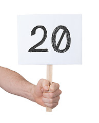 Image showing Sign with a number, 20