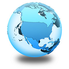 Image showing North America on translucent Earth