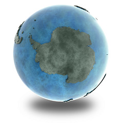 Image showing Antarctica on marble planet Earth