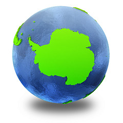 Image showing Antarctica on green Earth