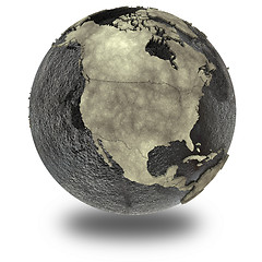 Image showing North America on Earth of oil