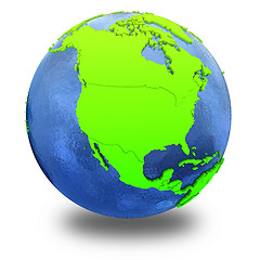 Image showing North America on green Earth