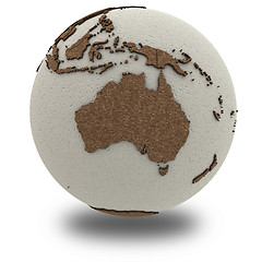 Image showing Australia on light Earth