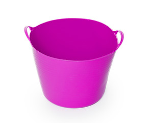 Image showing Pink color plastic basket