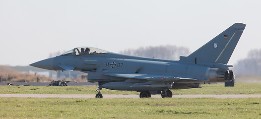 Image showing LEEUWARDEN, NETHERLANDS - APRIL 11, 2016: German Air Force Eurof