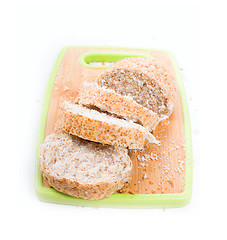 Image showing bread  on cutting board